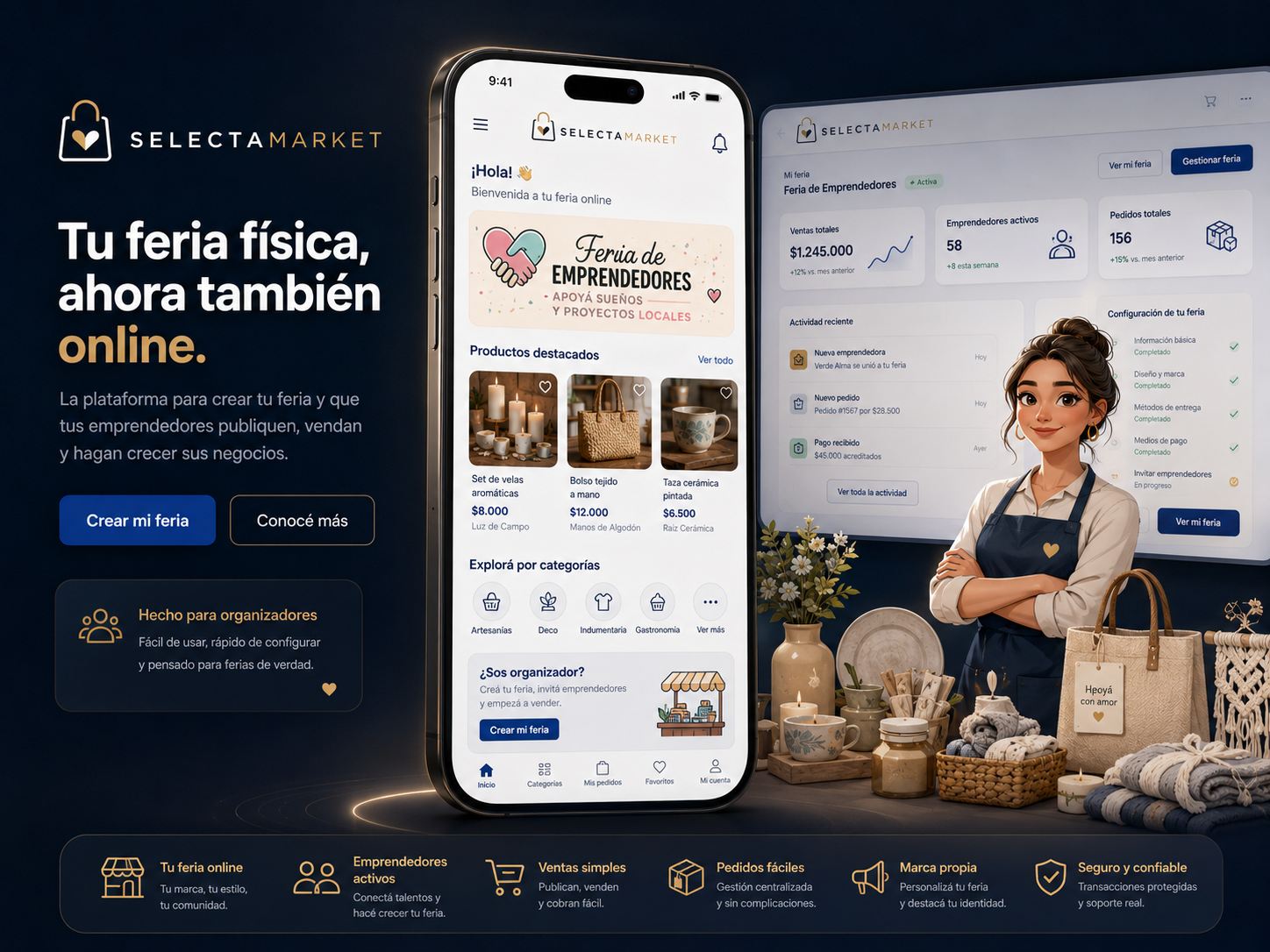 SelectaMarket · plataforma para ferias y comunidades